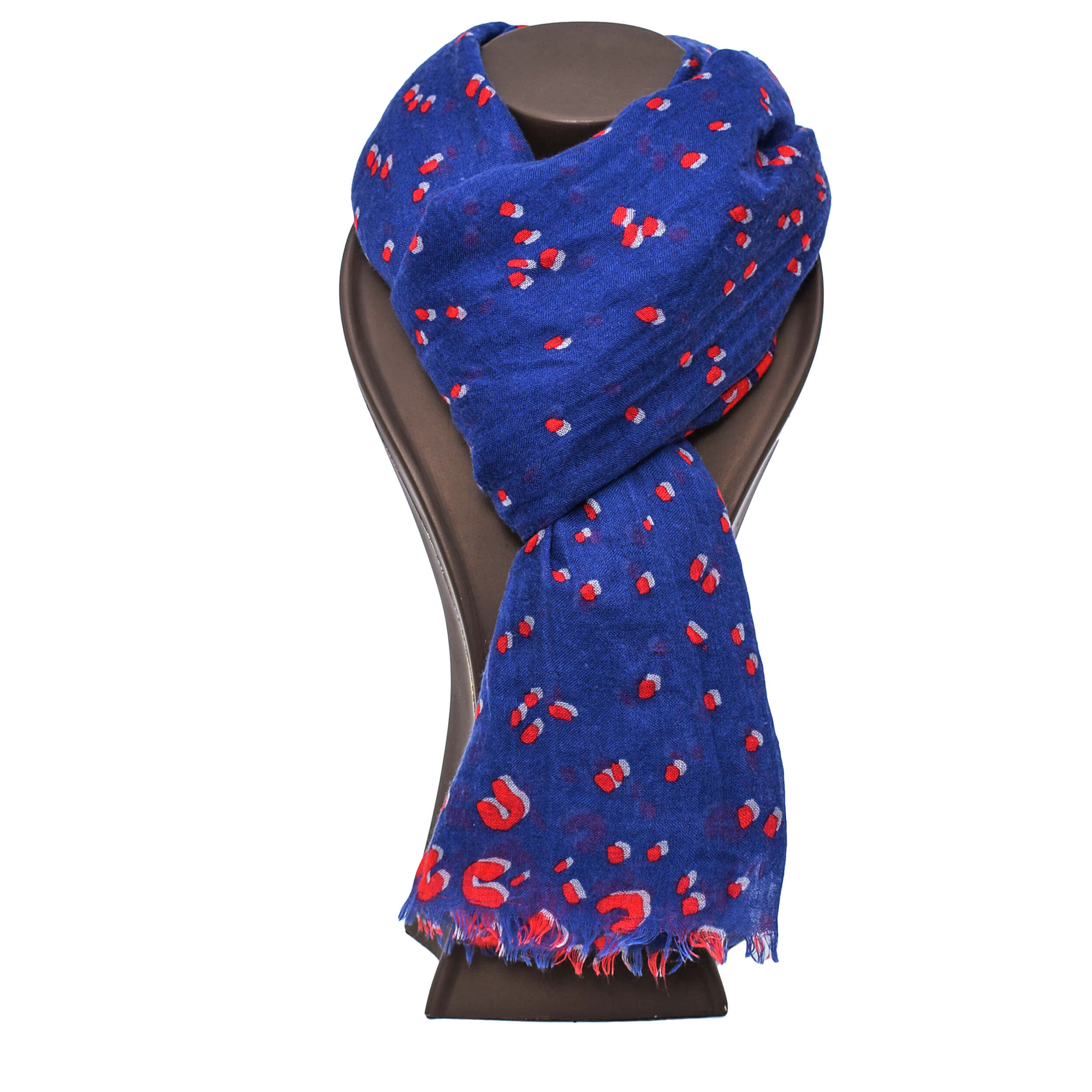 Louis Vuitton - Stole Denim Leopared Confetti Cashmere&Silk Shawl 